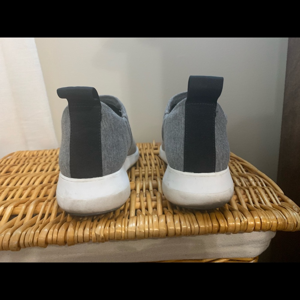 Grey pull on sneakers